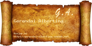 Gerendai Albertina névjegykártya
